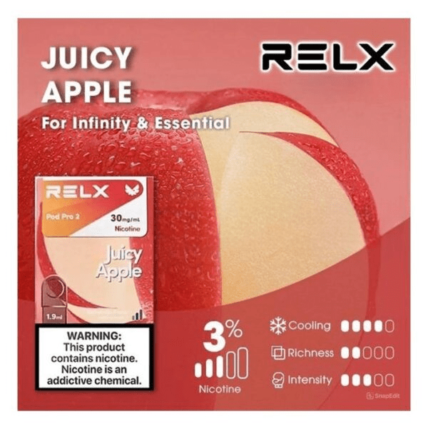 relx拋棄式煙彈紅蘋果口味